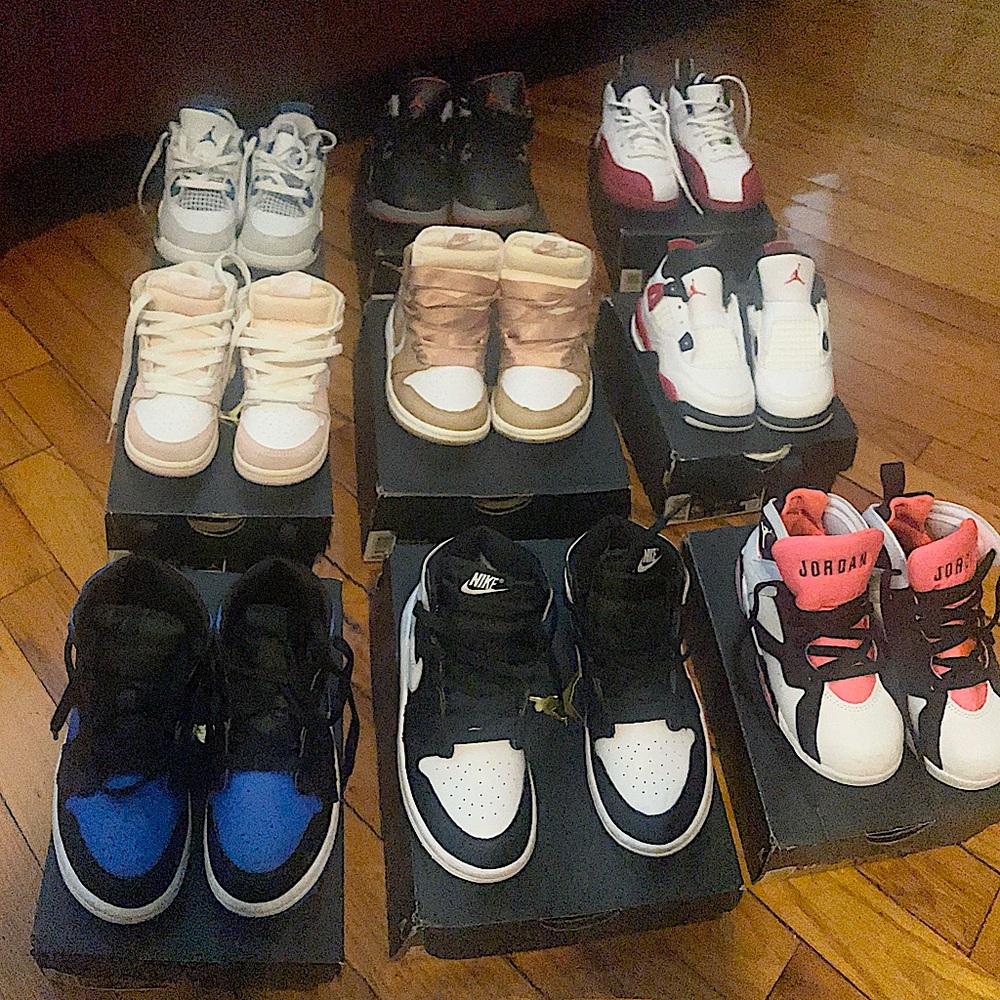 Jordan’s from left to right in order in description toddlers sizes 7-9